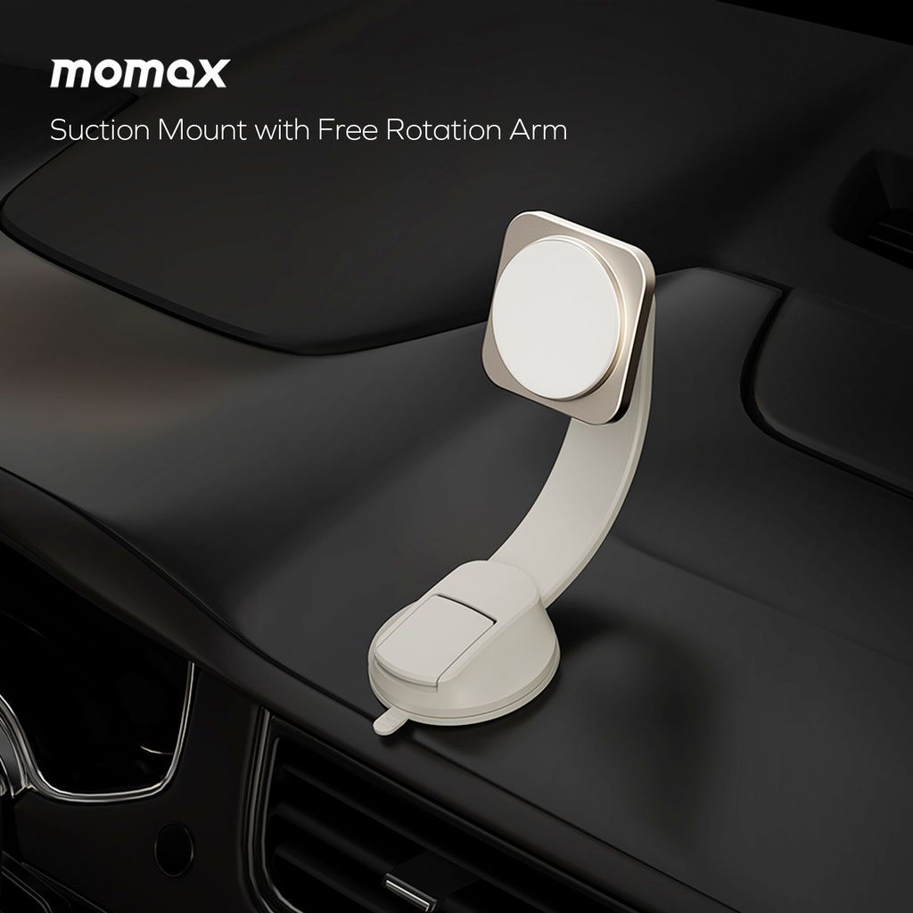 Momax CM32L Magnetic Wireless Charging Car Mount, Titanium