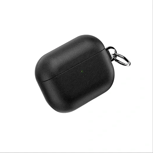 WiWU AirPods Pro 3 True Leather Case, Black