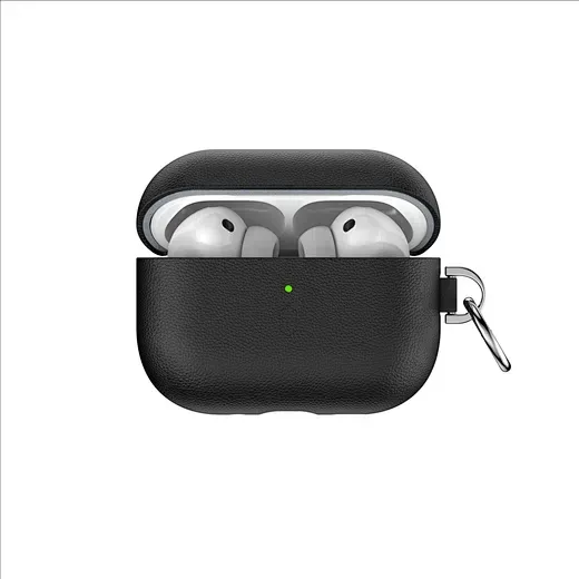 WiWU AirPods Pro 3 True Leather Case, Black