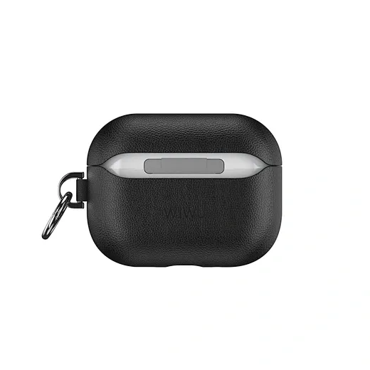 WiWU AirPods Pro 3 True Leather Case, Black