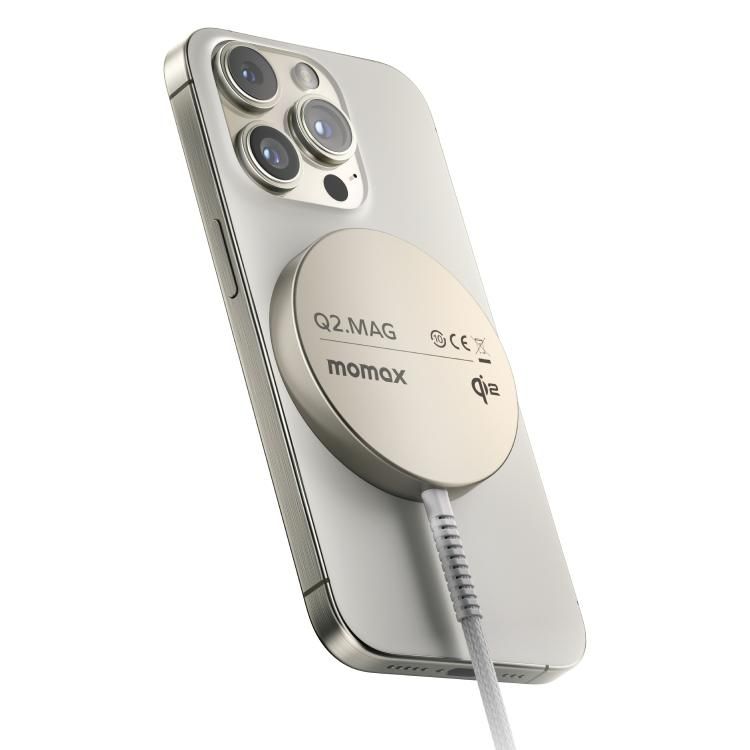 Momax UD32L Q2 Magnetic Wireless Charger, Titanium Chroma