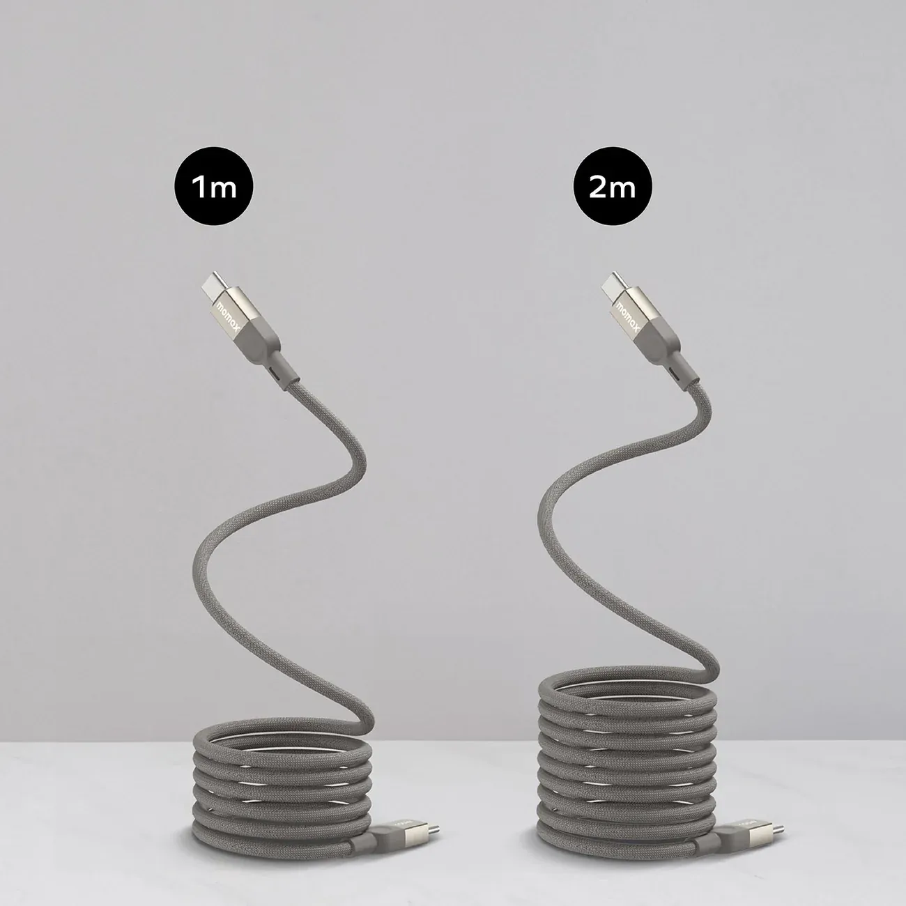 Momax DC35L Mag Link USB-C to USB-C Magnetic Cable, 1M 100W Titanium