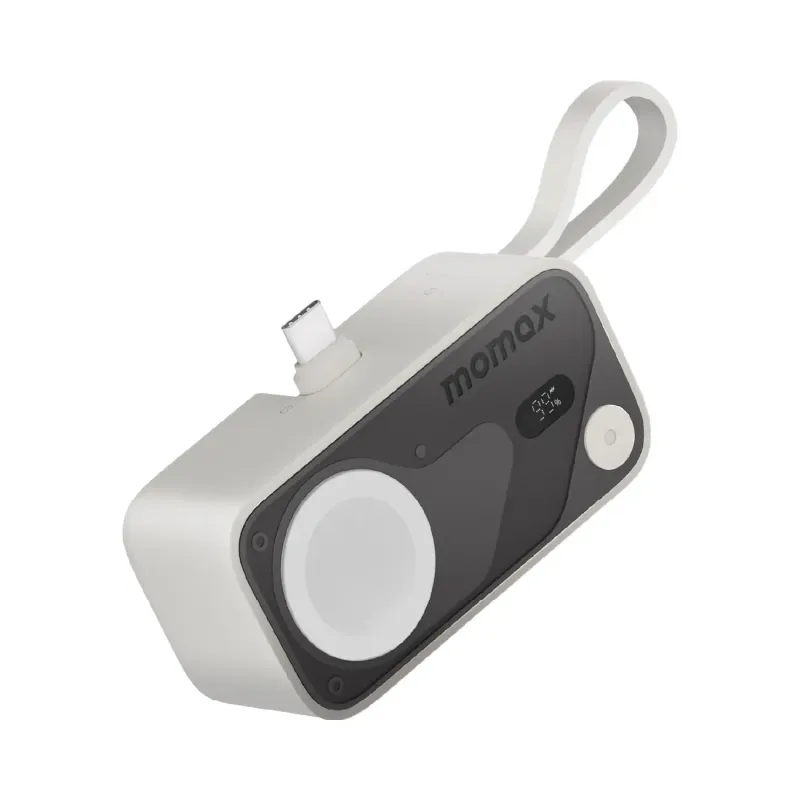 Moma X Pro Mini+ Power Bank 5000mAh with Apple Watch Charger, Grey