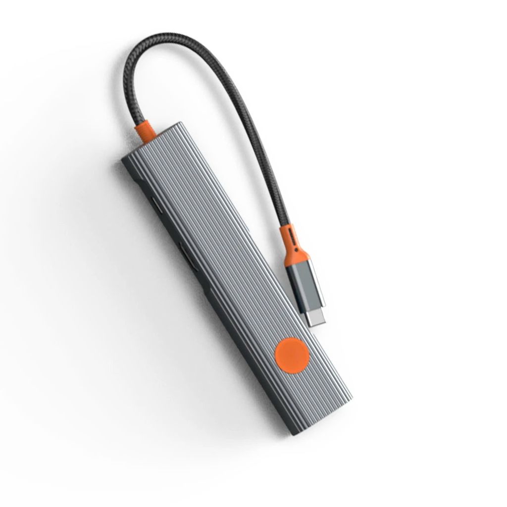 WiWU HB005 Travel 5 in 1 USB-C Hub, Grey