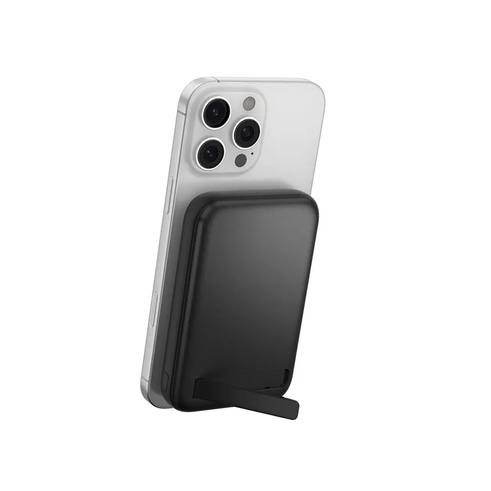 WiWU P064 Classic Kickstand Magnetic Power Bank 10000mAh, Black