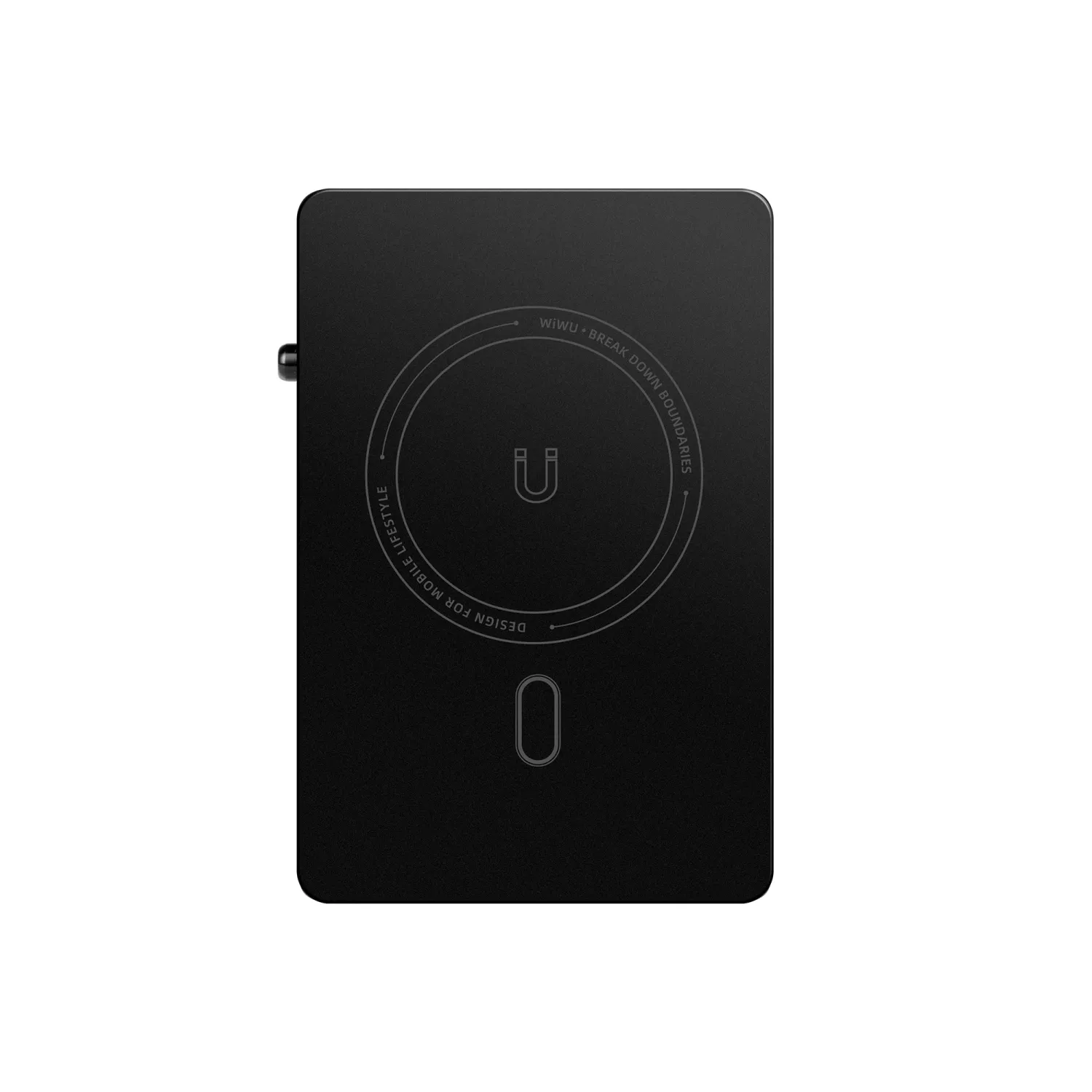 WiWU MW010 Leather Metal Stand Card Holder, Black