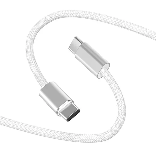 WiWU C101 Essen USB-C to USB-C Nylon Cable, 1.5M White