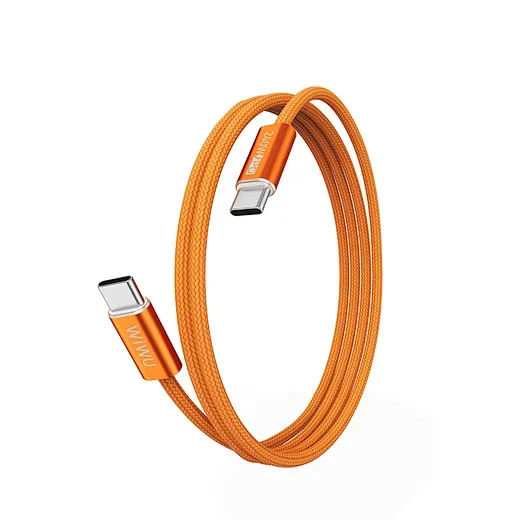 WiWU C101 Essen USB-C to USB-C Nylon Cable, 1.5M Orange