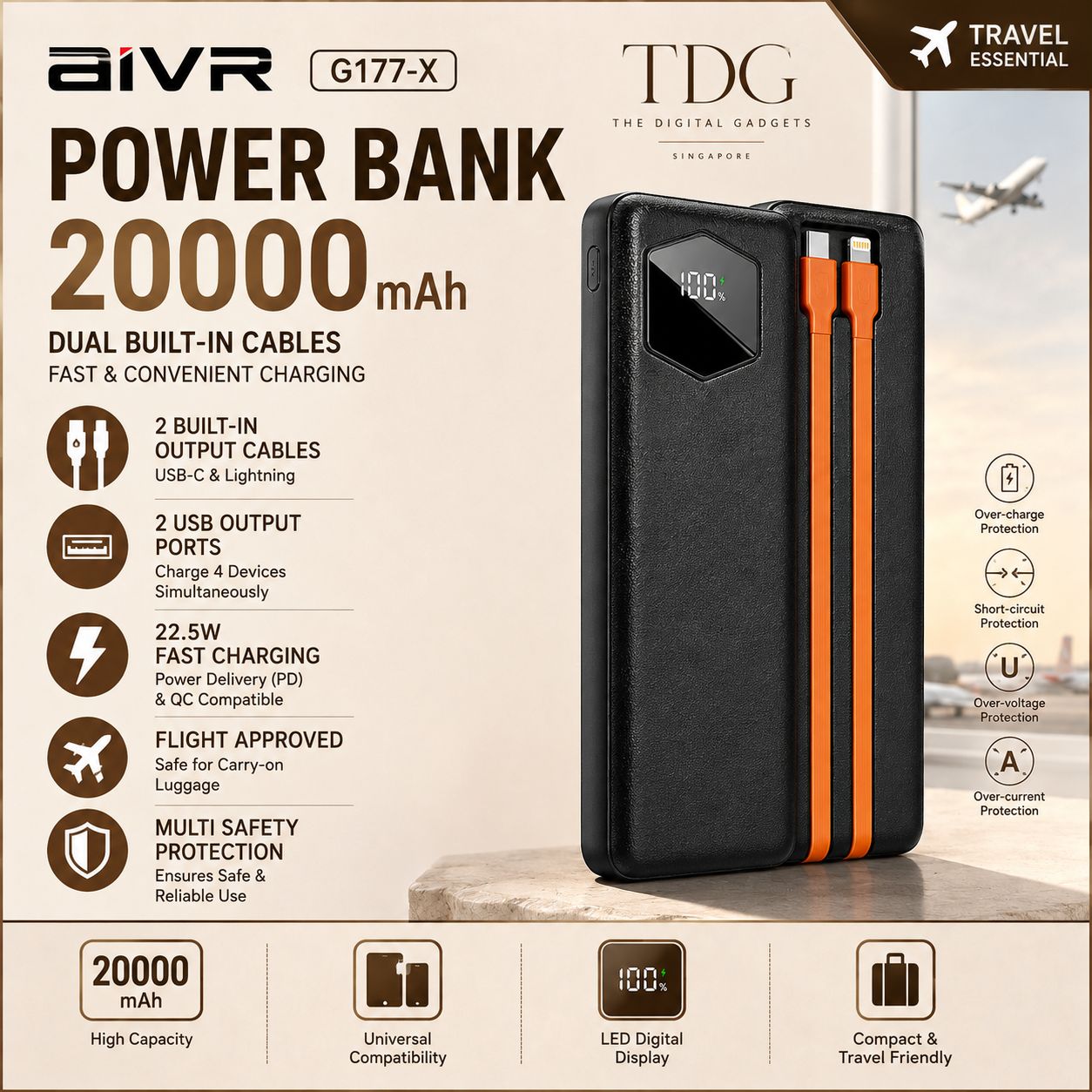 Aivr G177-X Power Bank 20000mAh
