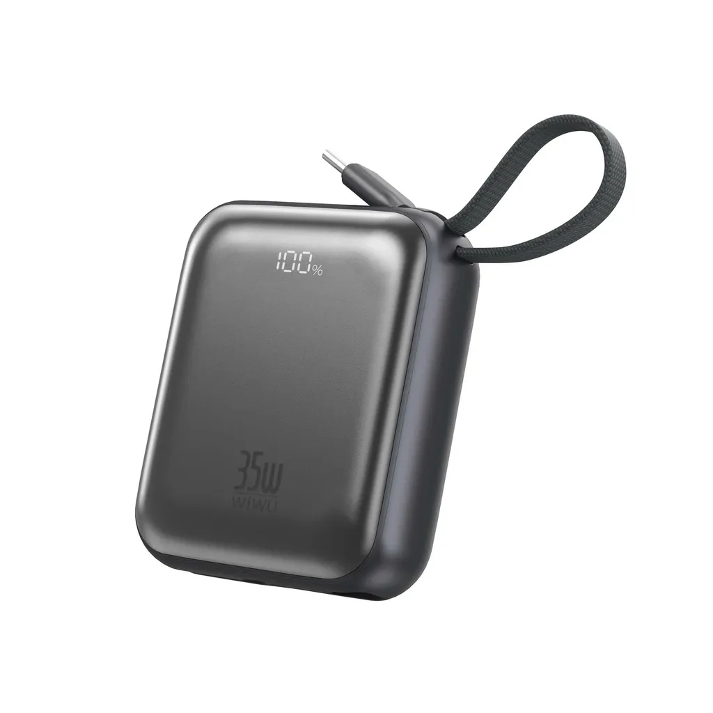 WiWU AS-181 Mini Power Bank 10000mAh, Space Gray