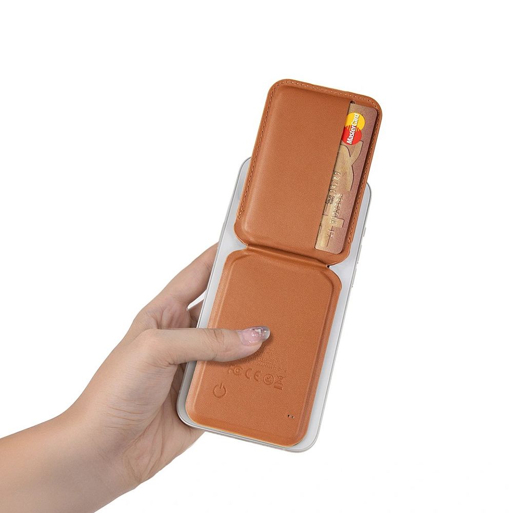 WiWU MW007P Mag Wallet Holder with Findmy, Brown