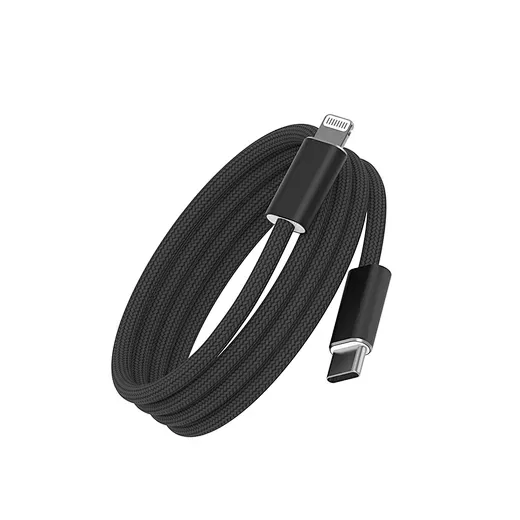 WiWU C101 Essen USB-C to Lightning Nylon Cable, 1.5M Black