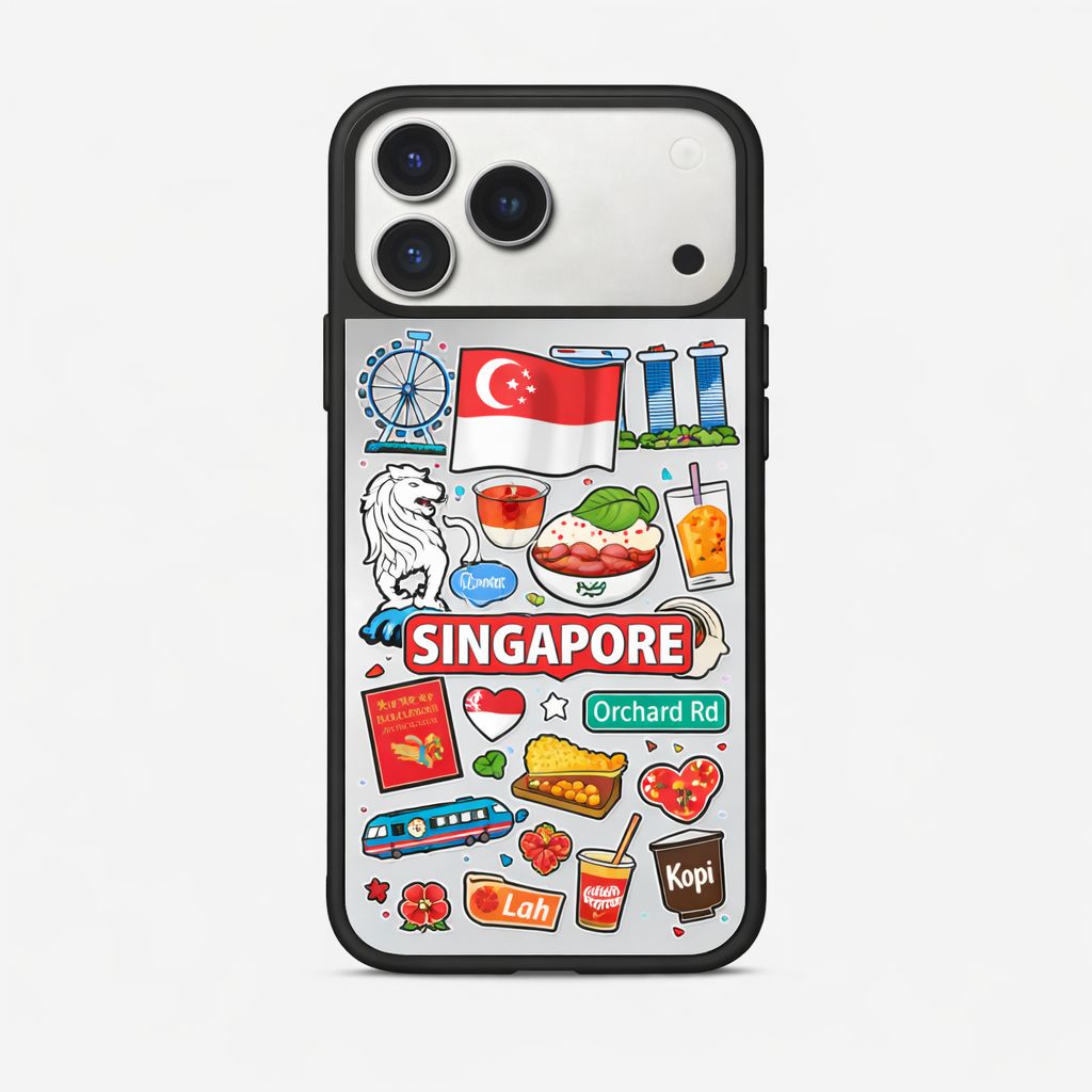 TDG Singapore Stickers Case for iPhone 17 Pro Max