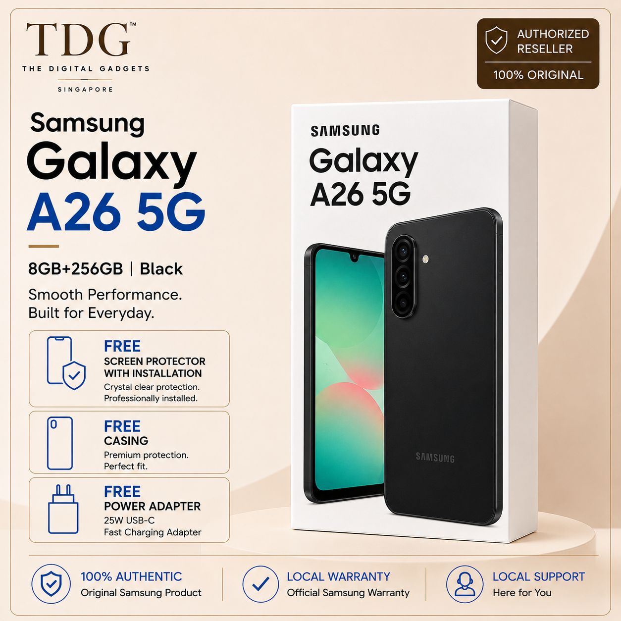 Samsung Galaxy A26 5G 8GB+256GB, Black