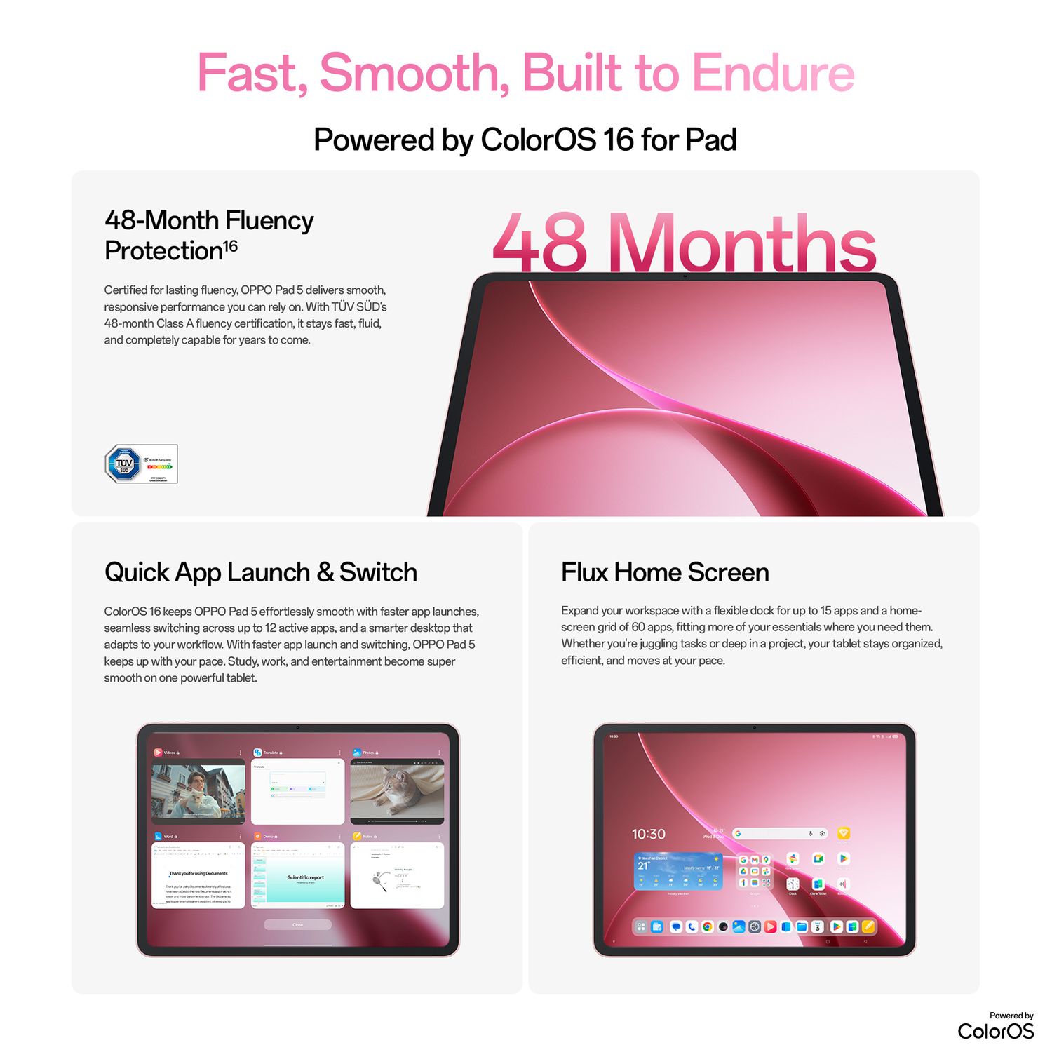 OPPO Pad 5 5G Matte Display Edition 256GB+8GB, Aurora Pink OPD2503