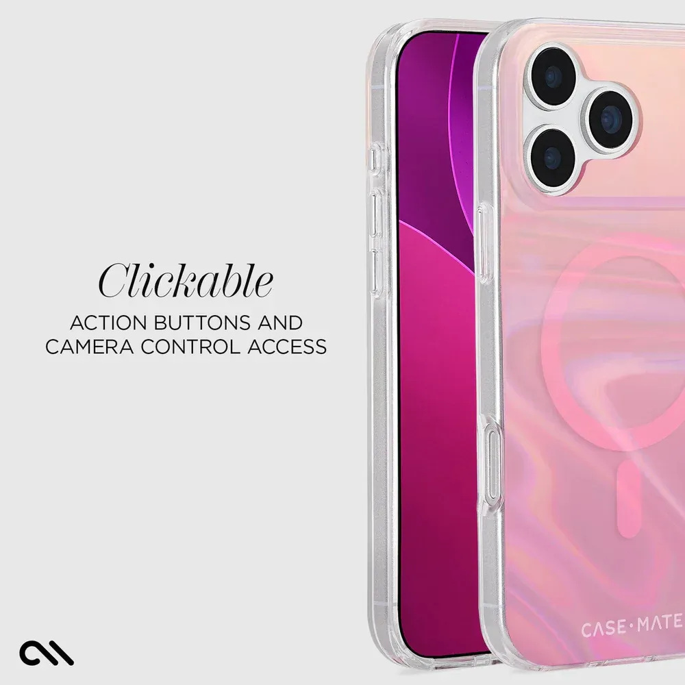 Case-Mate iPhone 17 Pro Max Peach Bubble MagSafe Case - Iridescent