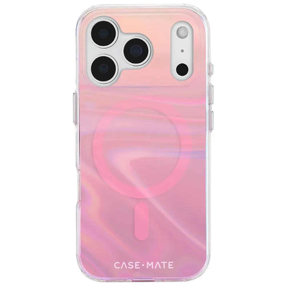 Case-Mate iPhone 17 Pro Max Peach Bubble MagSafe Case - Iridescent
