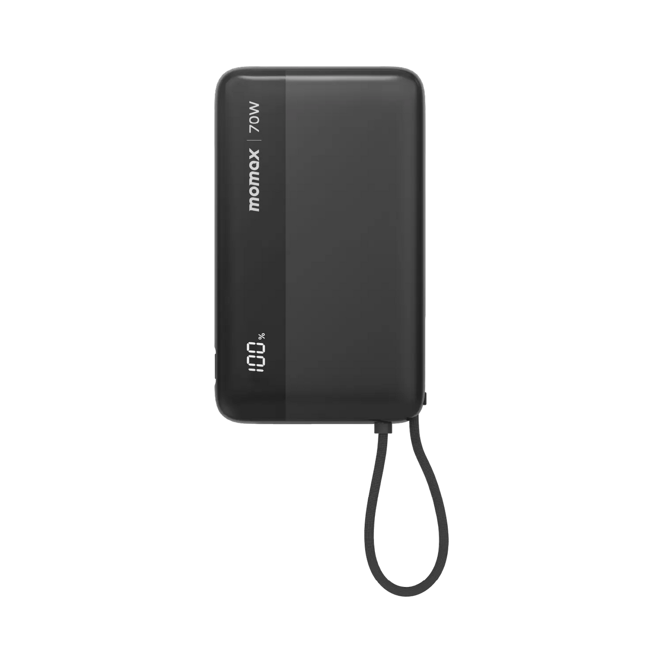 Momax Ultra+ Power Bank 20000mAh with USB-C Cable, Black