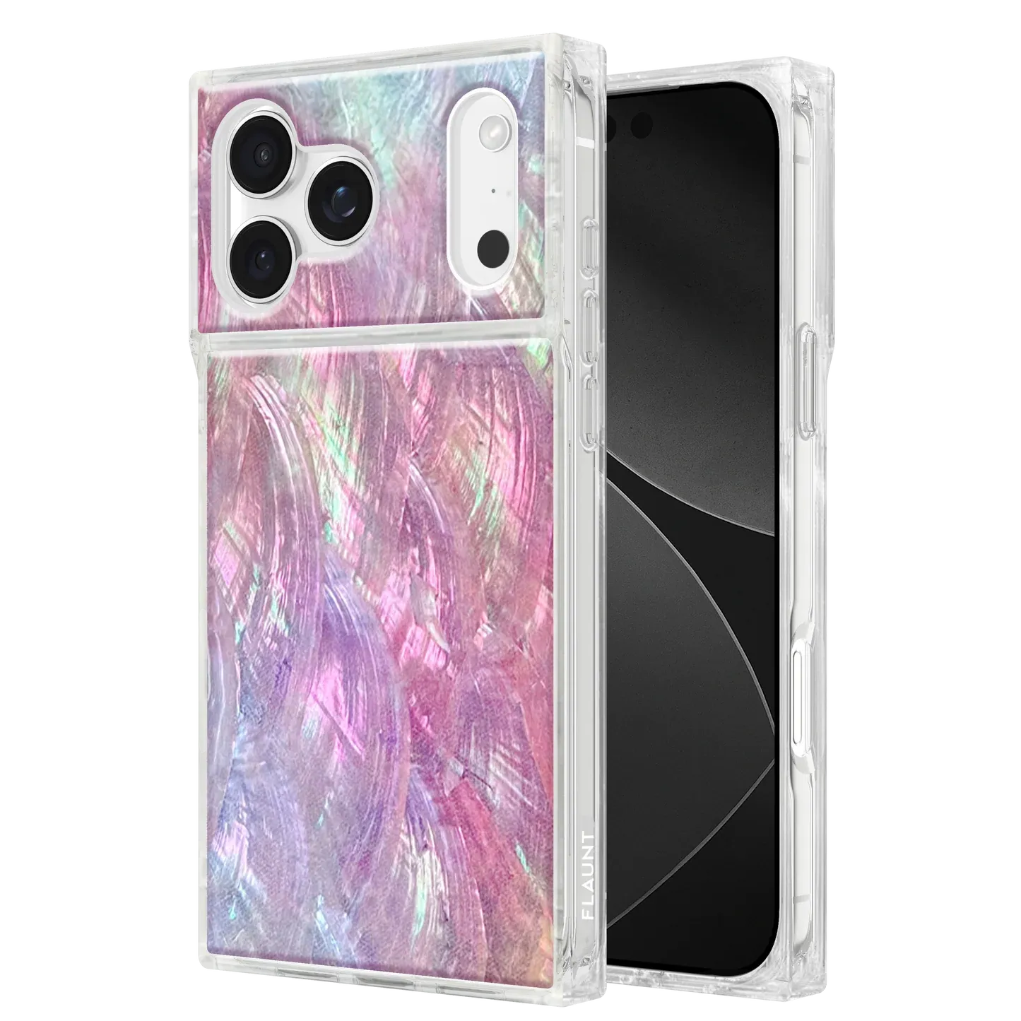 Flaunt iPhone 17 Pro Max SQUARE MagSafe Case - Pink Mother of Pearl