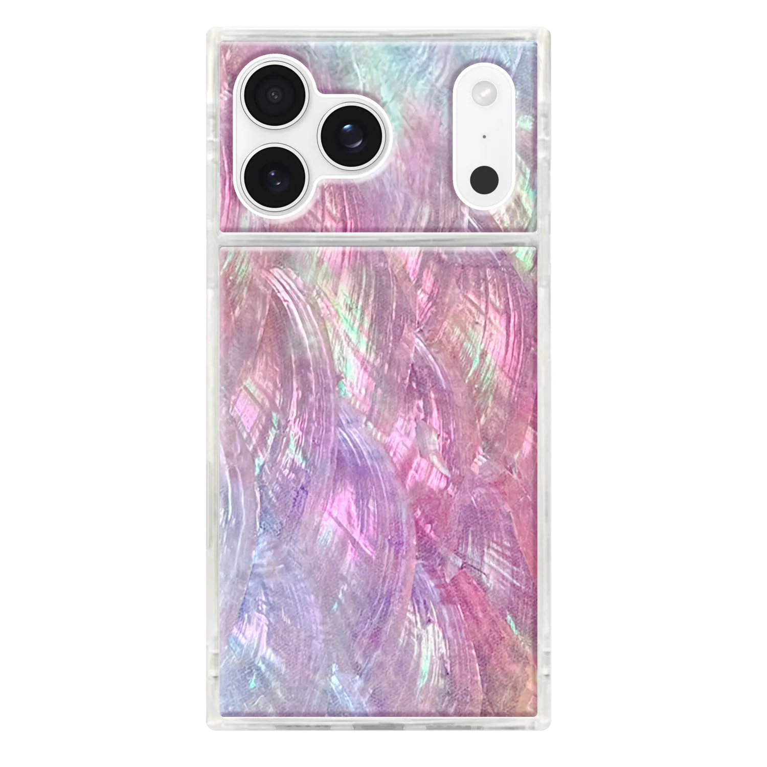 Flaunt iPhone 17 Pro Max SQUARE MagSafe Case - Pink Mother of Pearl