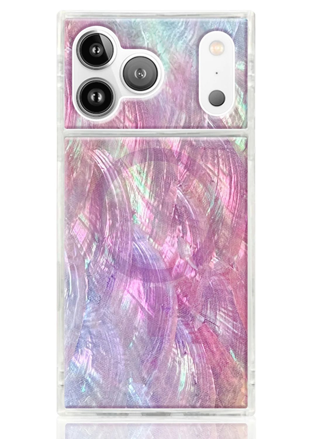 Flaunt iPhone 17 Pro Max SQUARE MagSafe Case - Pink Mother of Pearl