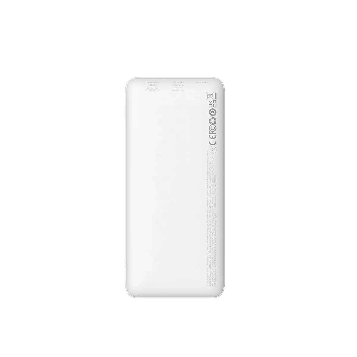Baseus 20W Airpow Fast Charge Power Bank 10000mAh, White