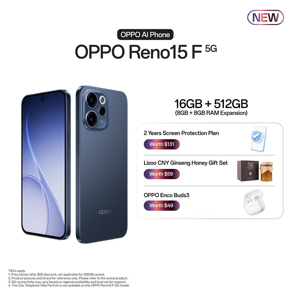 OPPO Reno15 F 5G CPH2801 512GB+8GB, Twilight Blue SG