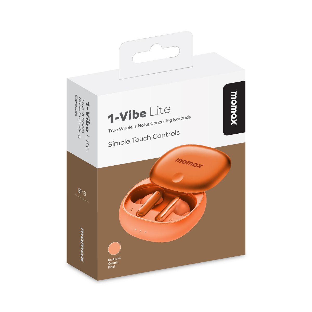 Momax BT13M 1-Vibe Lite Earbus, Orange