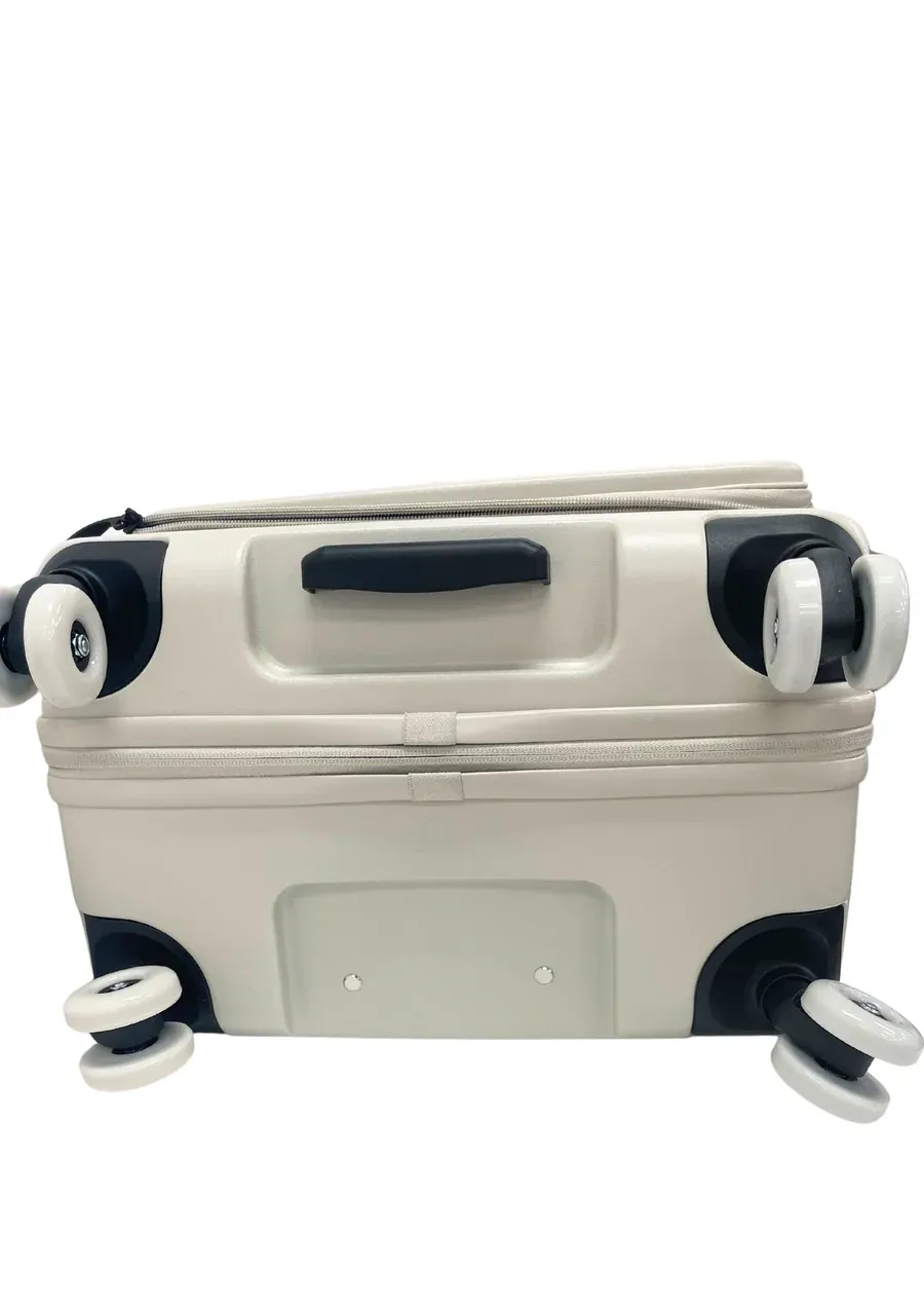 Hush Puppies Top Opening TSA Luggage 24 inch, Oat Milk