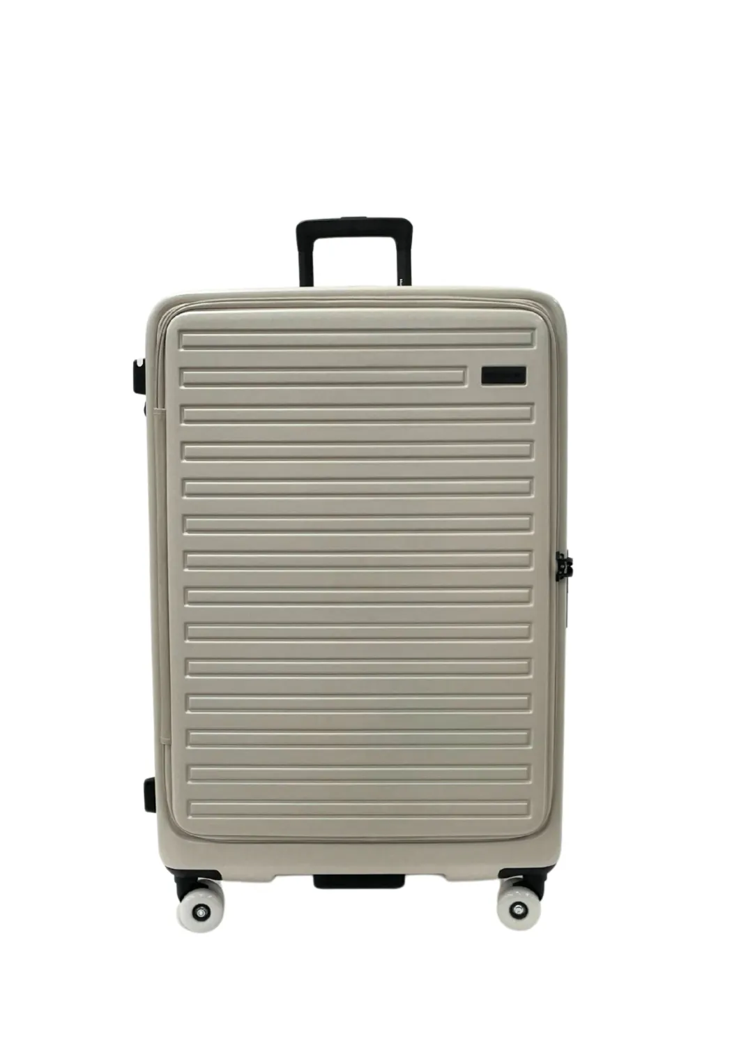 Hush Puppies Top Opening TSA Luggage 24 inch, Oat Milk