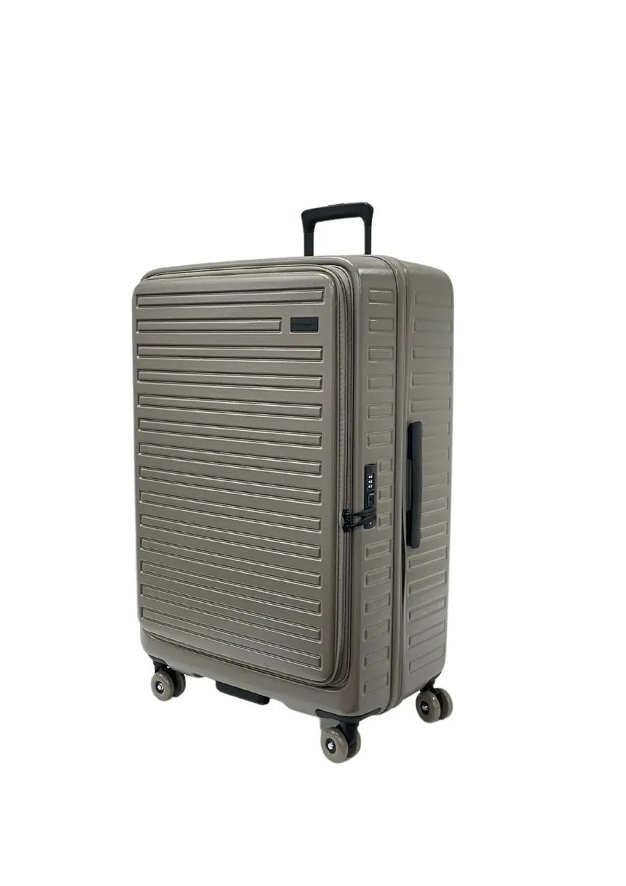 Hush Puppies Top Opening TSA Luggage 24 inch, Dim Grey