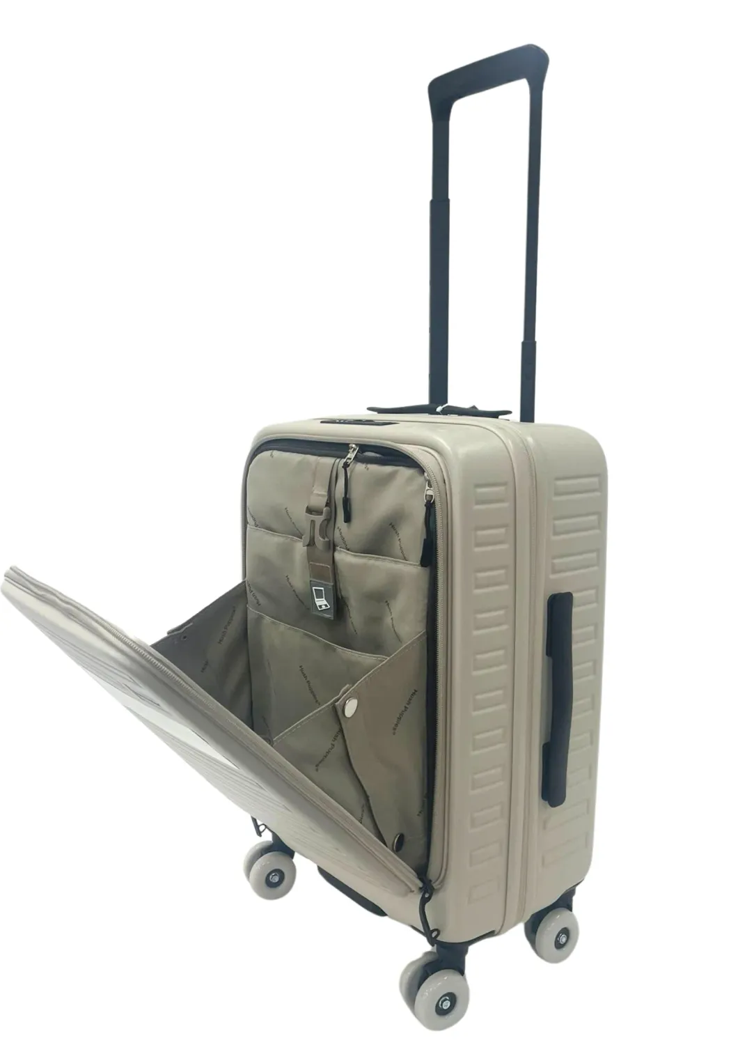 Hush Puppies Top Opening TSA Luggage 20 inch, Oat Milk