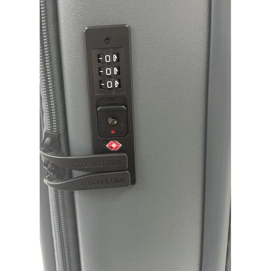 Travel Time Top Opening Luggage 27 inch, Grey