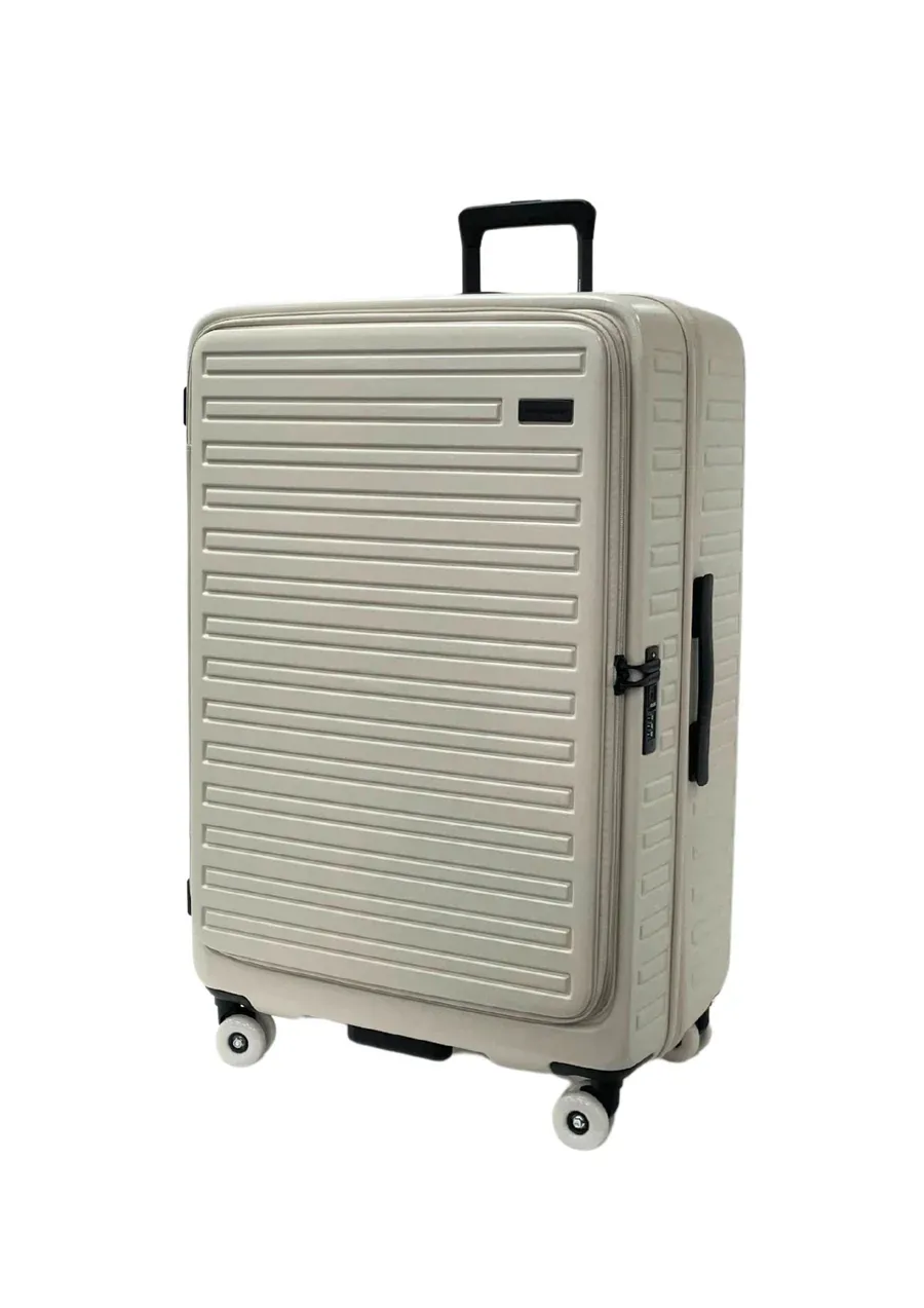 Hush Puppies Top Opening TSA Luggage 29 inch, Oat Milk