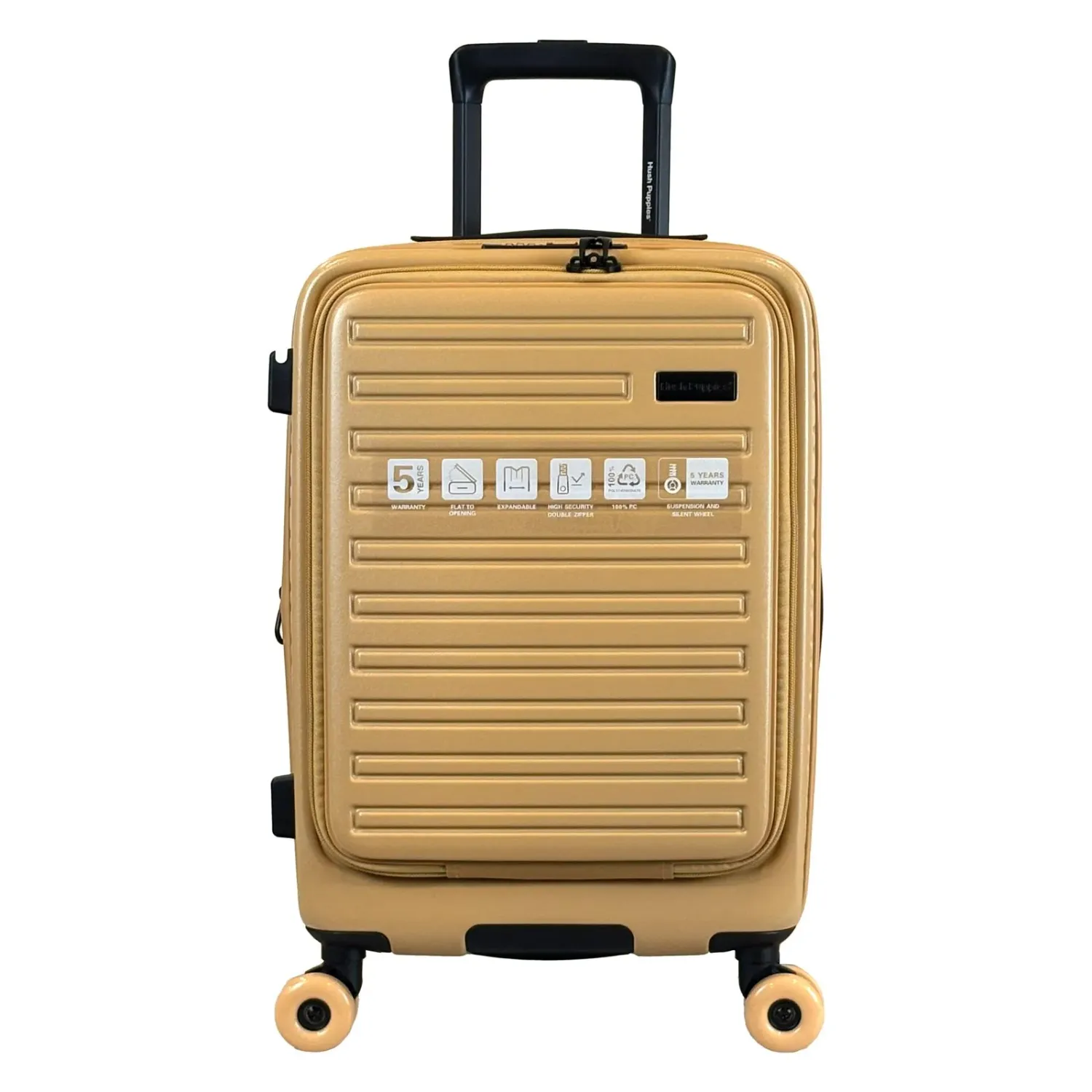 Hush Puppies Top Opening TSA Luggage 20 inch, Yellow