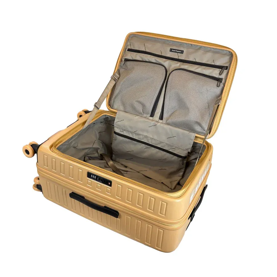 Hush Puppies Top Opening TSA Luggage 20 inch, Yellow