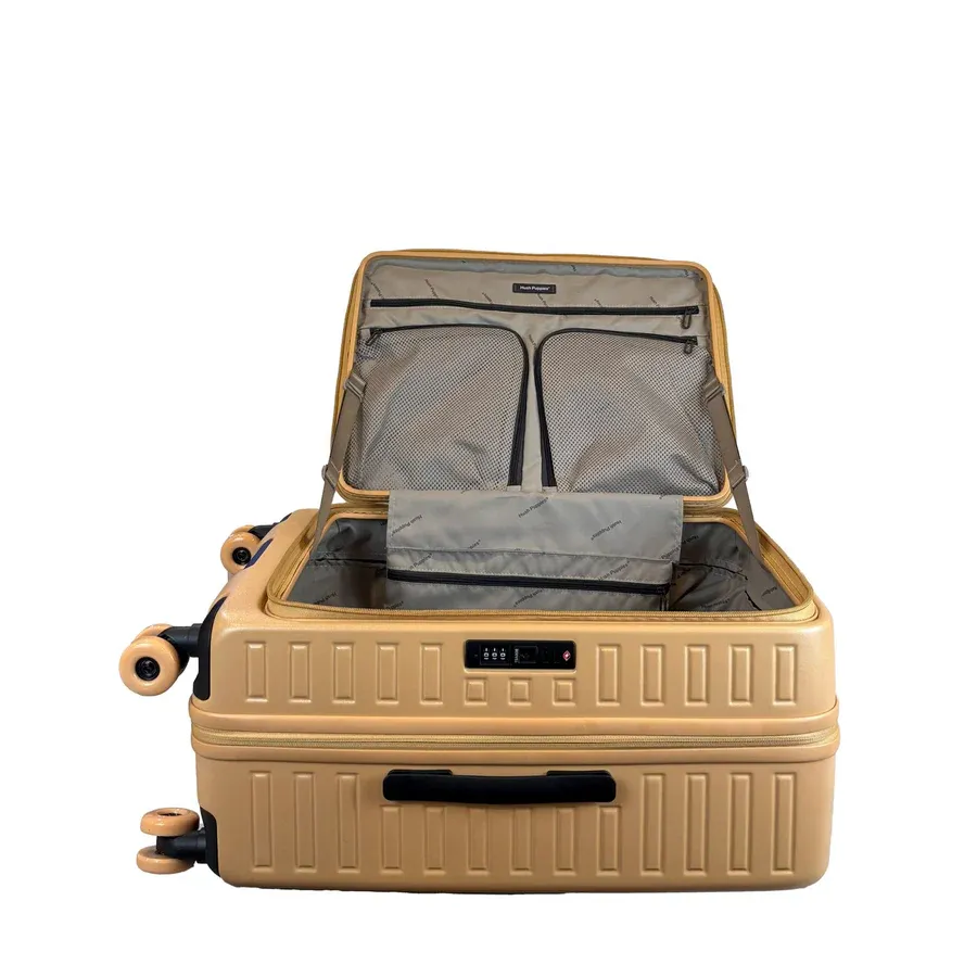 Hush Puppies Top Opening TSA Luggage 24 inch, Yellow