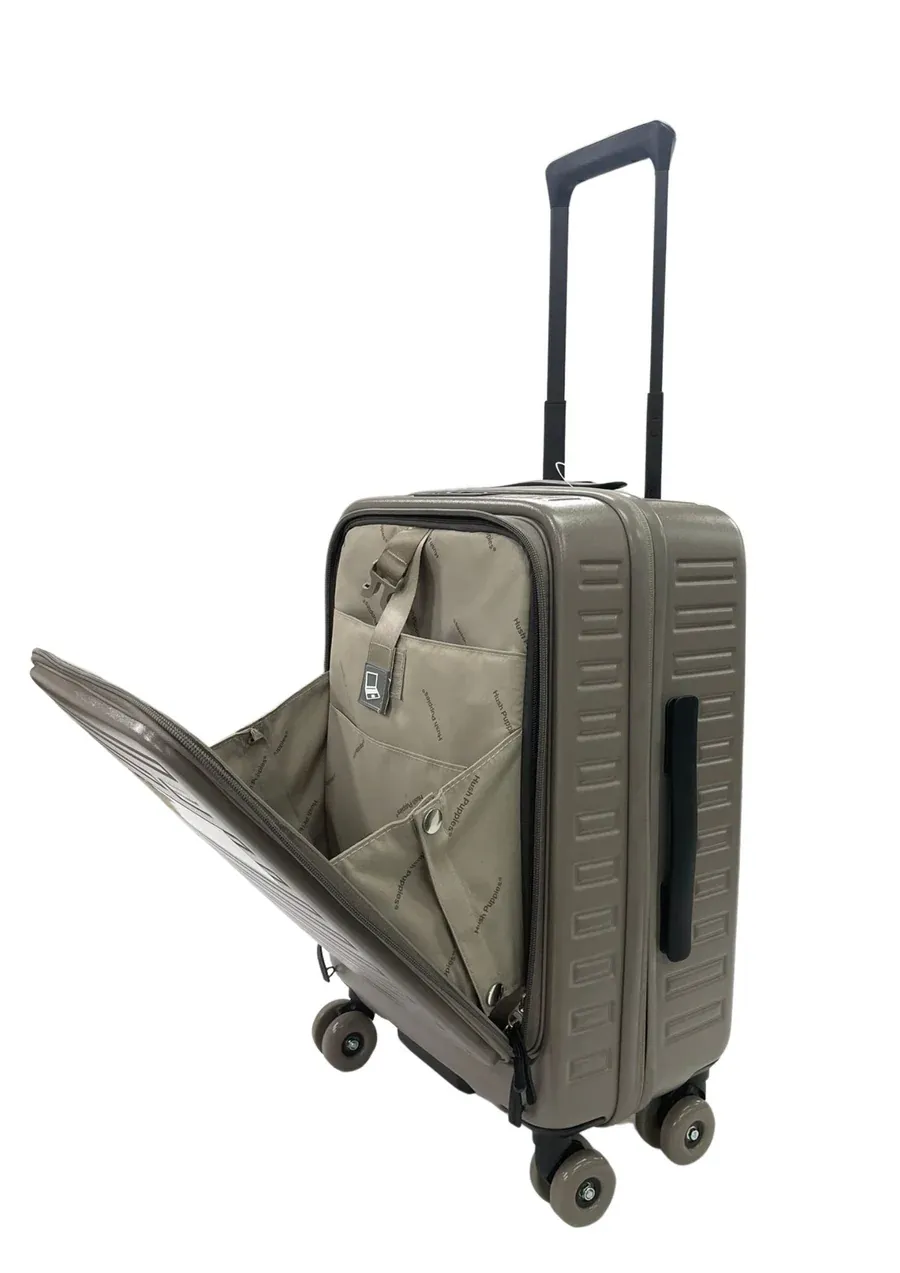 Hush Puppies Top Opening TSA Luggage 20 inch, Dim Grey