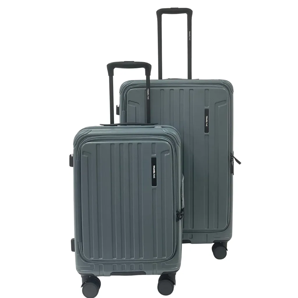 Travel Time Top Opening Luggage 27 inch, Stone Blue