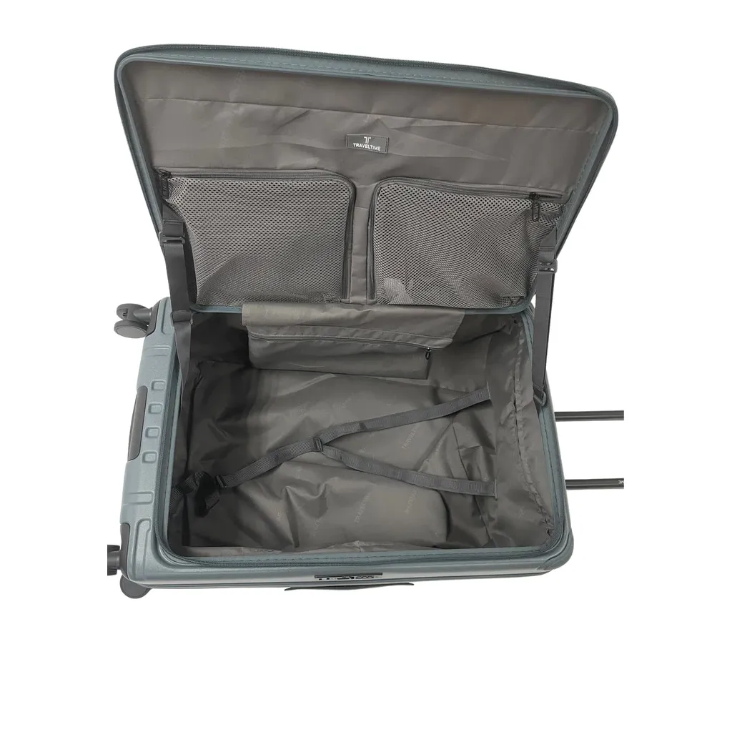 Travel Time Top Opening Luggage 27 inch, Stone Blue
