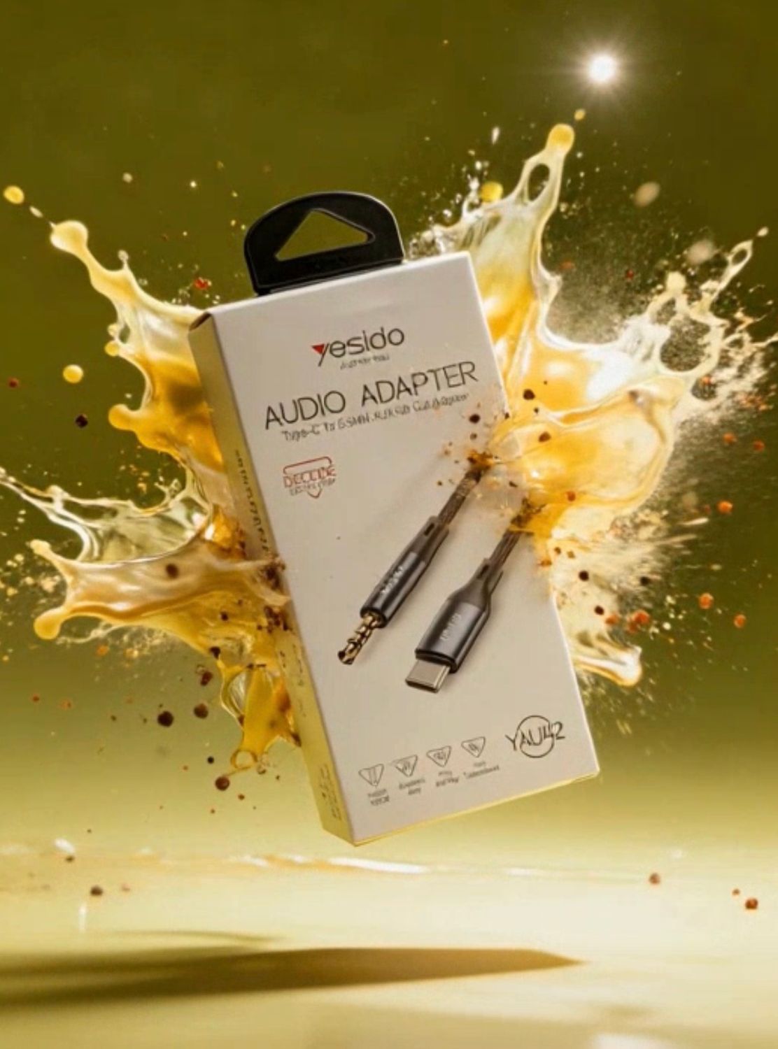 Yesido YAU42 Type-C to 3.5mm AUX Audio Adpter, 1M‎