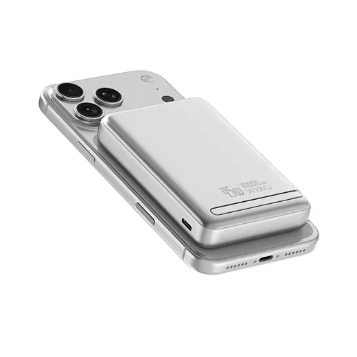 WiWU LP005FX Mag Pro Qi2.0 Magnetic Power Bank 10000mAh, White