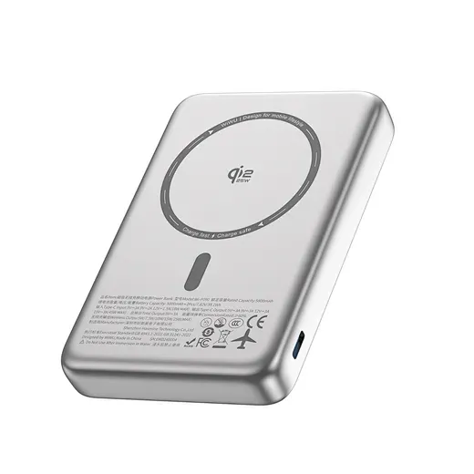 WiWU LP005FX Mag Pro Qi2.0 Magnetic Power Bank 10000mAh, White