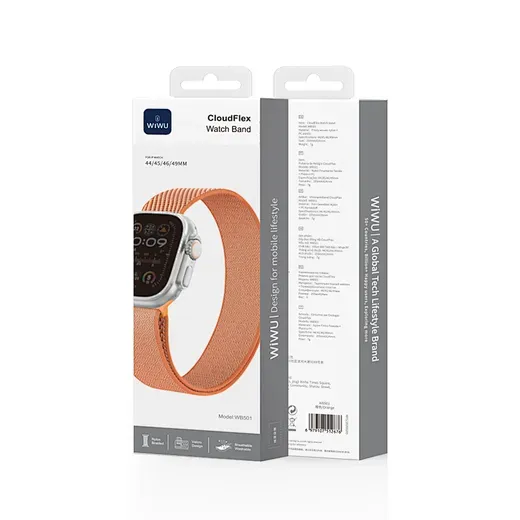 WiWU WB501 iWatch 44/45/46/49mm CloudFelx Watch Band, Orange