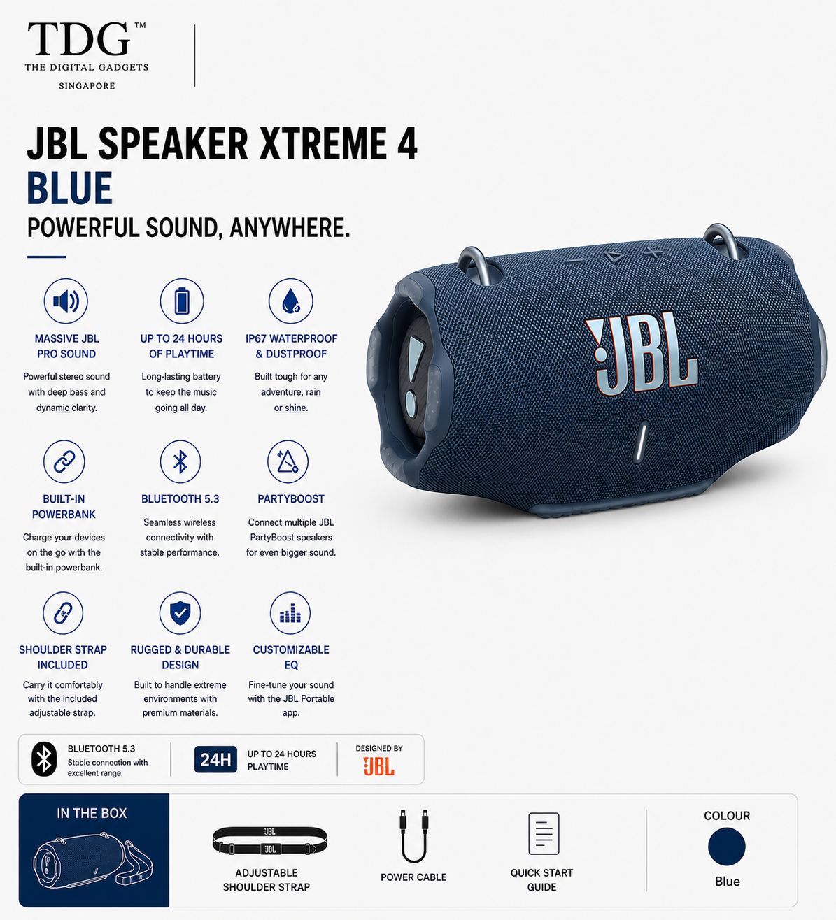 JBL SPEAKER XTREME 4, BLUE
