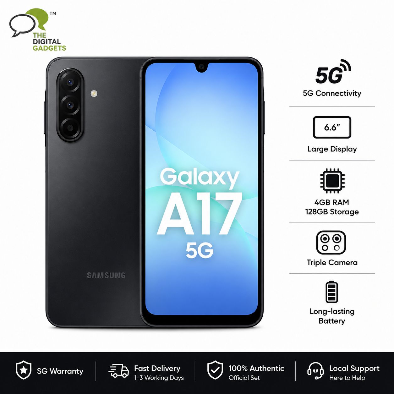 Samsung Galaxy A17 5G 4GB+128GB, Black