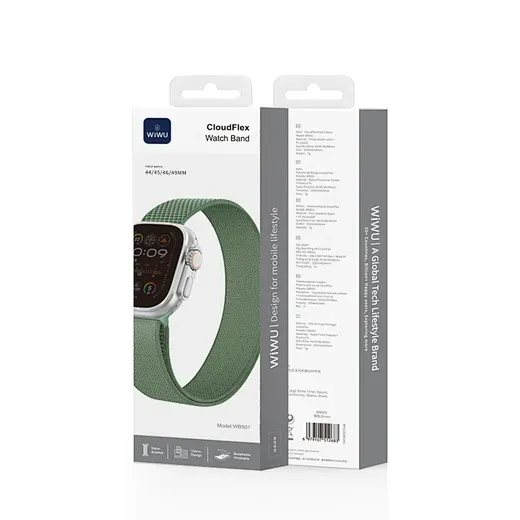 WiWU WB501 iWatch 44/45/46/49mm CloudFelx Watch Band, Green
