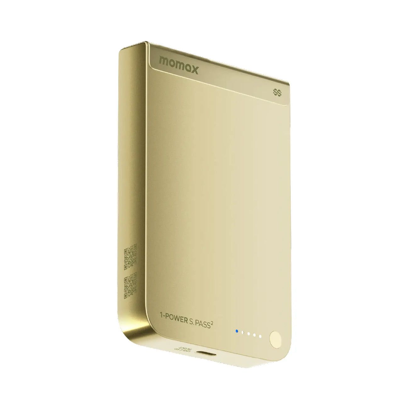 Momax 1-POWER S.PASS2 Magnetic Wireless Power Bank 10,000mAh, Yellow