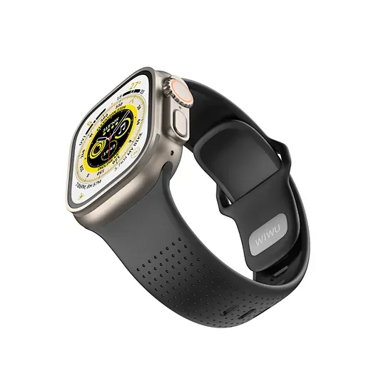 WiWU WB201 iWatch 44/45/49mm Comf Secur Watch Band, Black