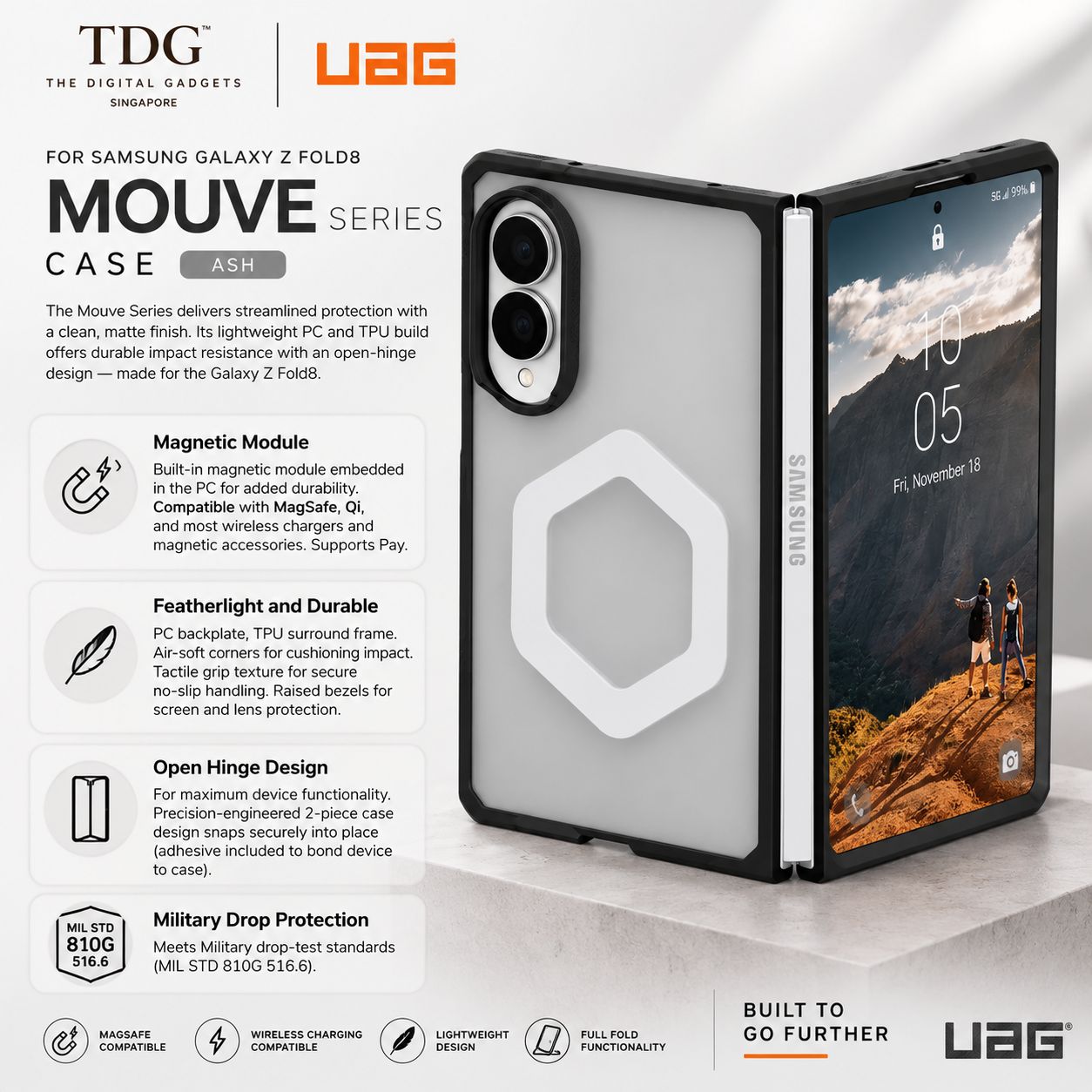 UAG Samsung Galaxy Z Fold8 Mouve, Ice (Online $107.77)